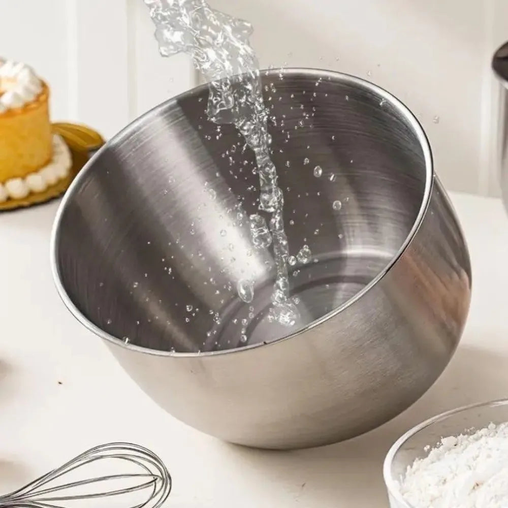 Stainless Steel Mixing Bowl – Deep Splash-Proof Design, S–XL Mixing Bowl Nixie