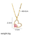 Women's Heart Pendant Clavicle Necklace – Stainless Steel Heart Pendant Necklace Nixie XL1470-015