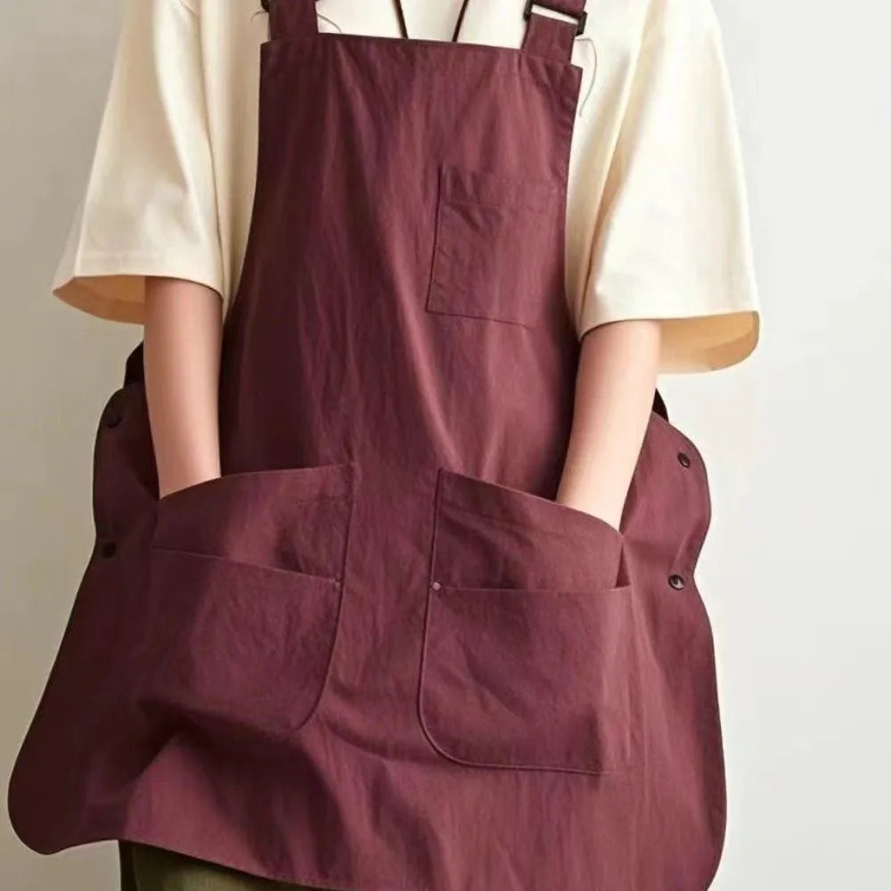 Double-Sided Cotton Kitchen Apron – Unisex Adjustable Chef Apron Kitchen Apron Nixie