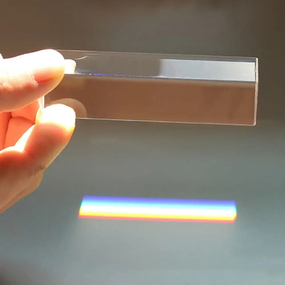 Crystal Glass Triangular Prism – Rainbow Optical Refraction Optical Glass Prism Nixie