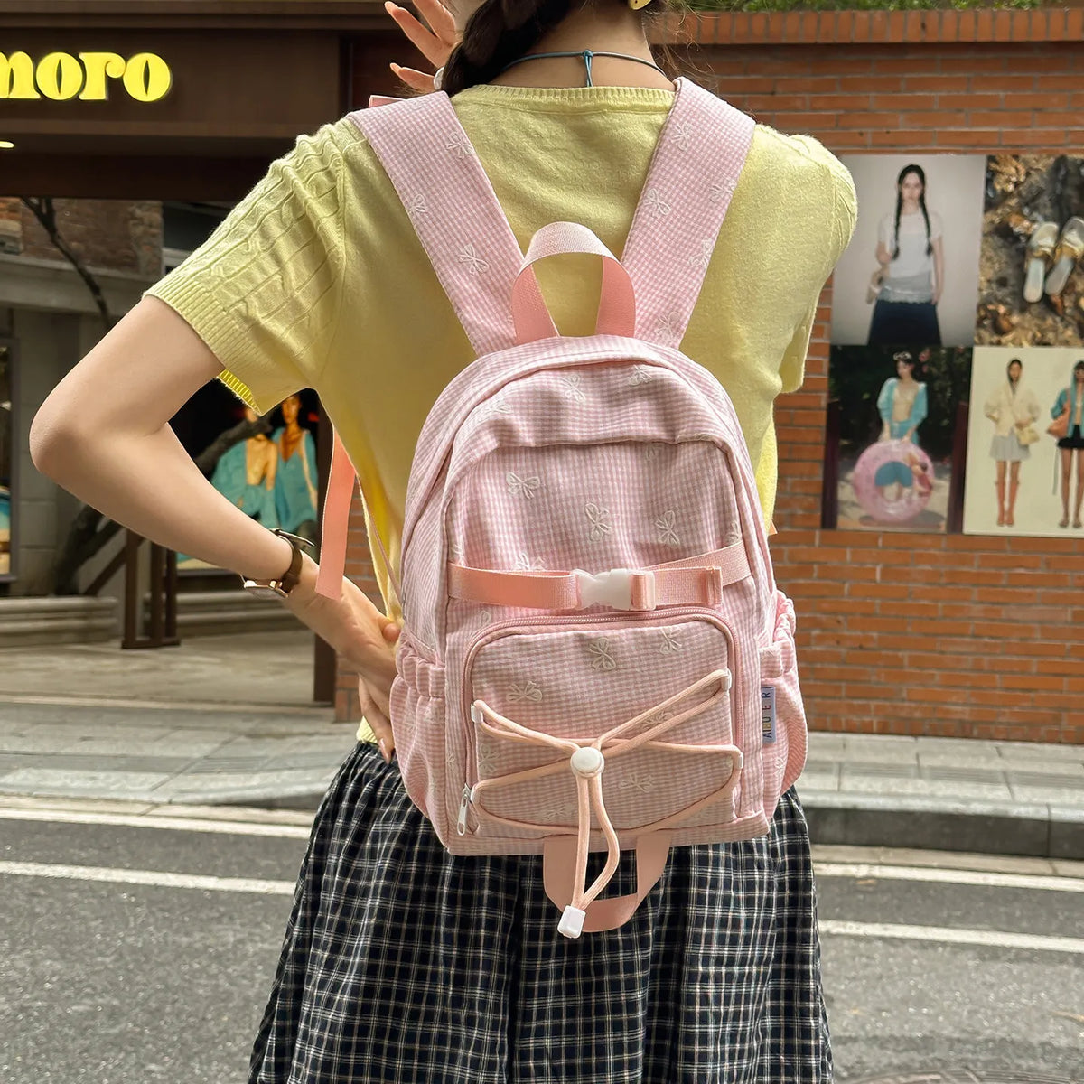 Women's Large Capacity Bowknot Nylon Backpack – Work & School