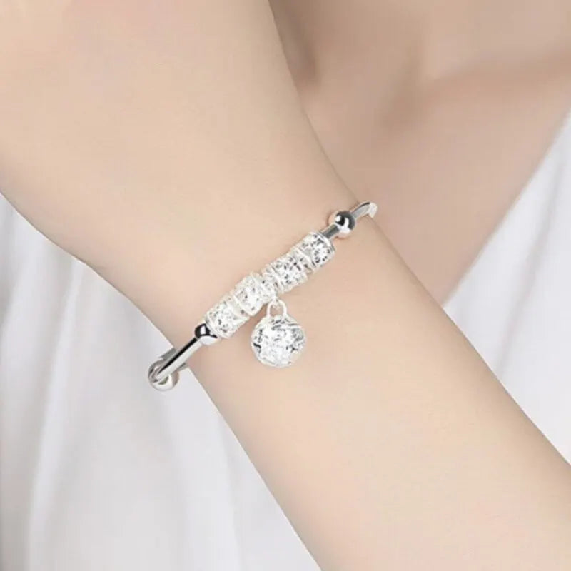 Silver Plated Beaded Bracelet – Boho Bells & Ethnic Style Fashion Bracelet Nixie