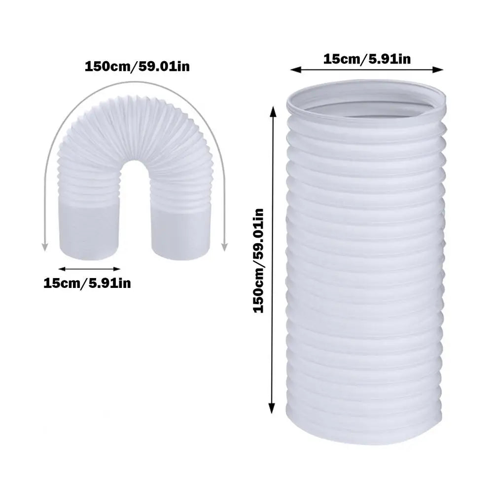 Portable AC Exhaust Hose 1.5/2/3M Corrugated Window Vent Kit