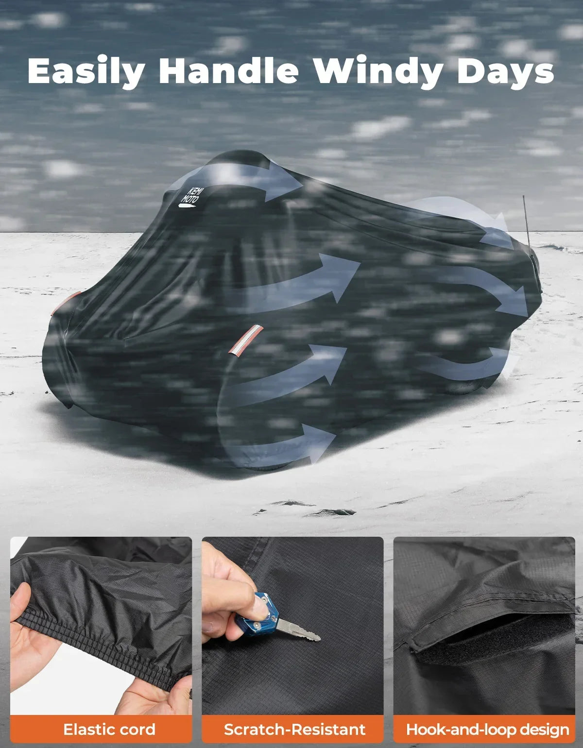 KEMITOUR 420D Waterproof Cover for Can-Am Spyder RT 2020+ Motorcycle Cover Nixie