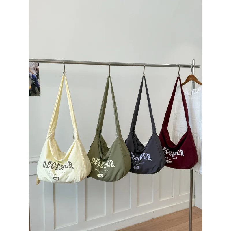Korean Canvas Crossbody Tote Bag – Large Capacity for Women Canvas Crossbody Tote Nixie