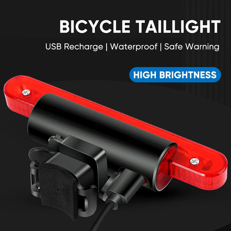 BUCKLOS Bike Tail Light 4 Modes USB Rechargeable Rear Safety Lamp Bicycle Tail Light Nixie