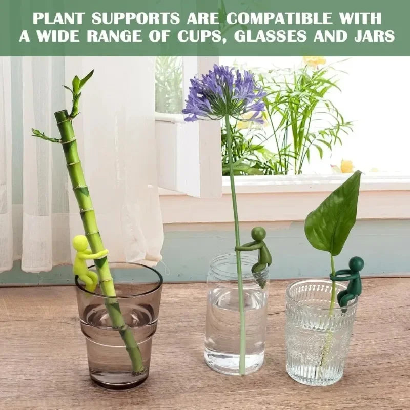 3pcs Cute Little Man Plant Support Stand – Vine & Flower Bracket Plant Support Stand Nixie