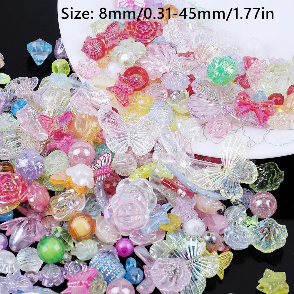 20g Acrylic Butterfly Flower Flatback Cabochons for DIY Crafts Craft Cabochons Nixie