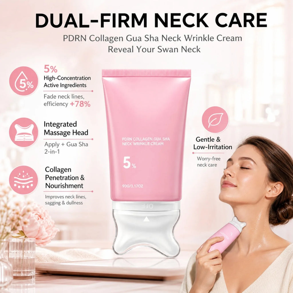 PDRN Collagen Gua Sha Neck Cream – Firming & Hydrating 90g Neck Firming Cream Nixie