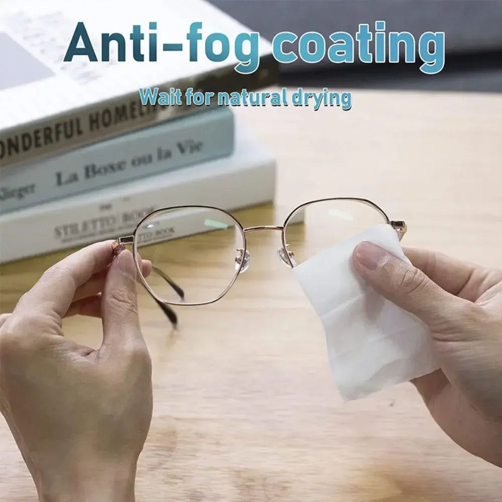 100Pcs Disposable Anti-Fog Lens Wipes – Glasses & Screen Cleaner Lens Cleaning Wipes Nixie