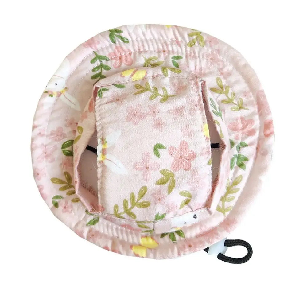 Adjustable Pet Sun Hat for Cats & Dogs | Breathable Outdoor Pet Sun Hat Nixie Flower Rabbit