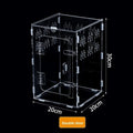 Acrylic Jumping Spider Enclosure – Ventilated Terrarium 3 Sizes Pet Terrarium Enclosure Nixie 20x20x30-2 Doors