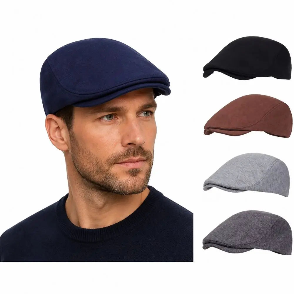 Men's Retro Breathable Beret Flat Newsboy Cap – Unisex Beret Flat Cap Nixie
