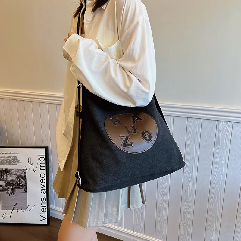 Korean Canvas Backpack Women – Large Capacity Shoulder Bag Canvas Backpack Nixie