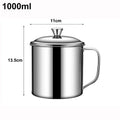 304 Stainless Steel Mug with Lid & Handle | 200–1250ml Stainless Steel Mug Nixie 1000ml with lid <50ml