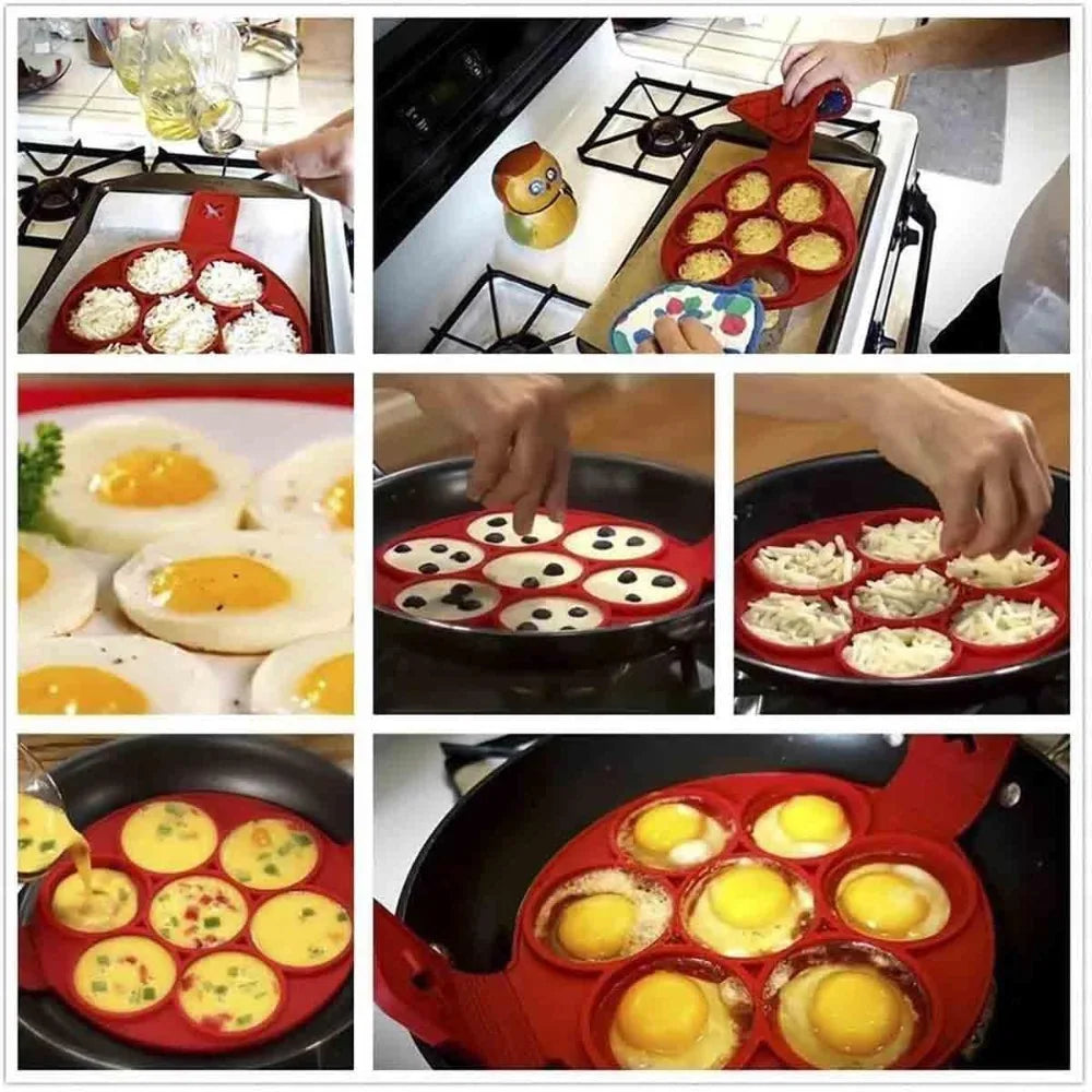 Silicone Pancake & Egg Ring Mold – Non-Stick Reusable Maker