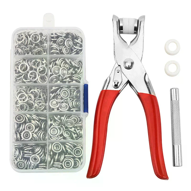 Metal Snap Fastener Kit with Pliers Press Tool for Sewing Snap Fastener Kit Nixie