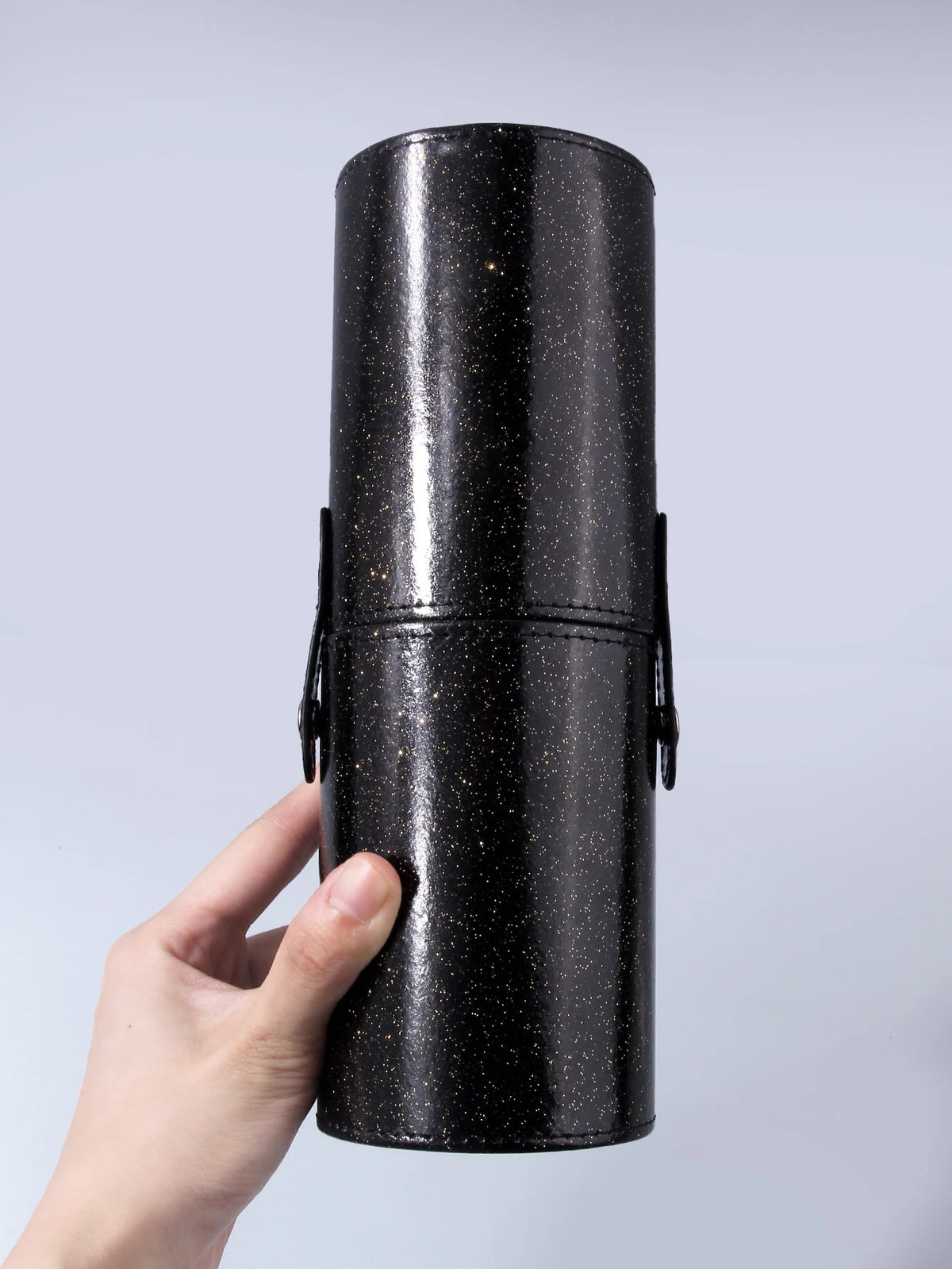 Black Leather Makeup Brush Holder & Desktop Organizer Makeup Brush Holder Nixie black