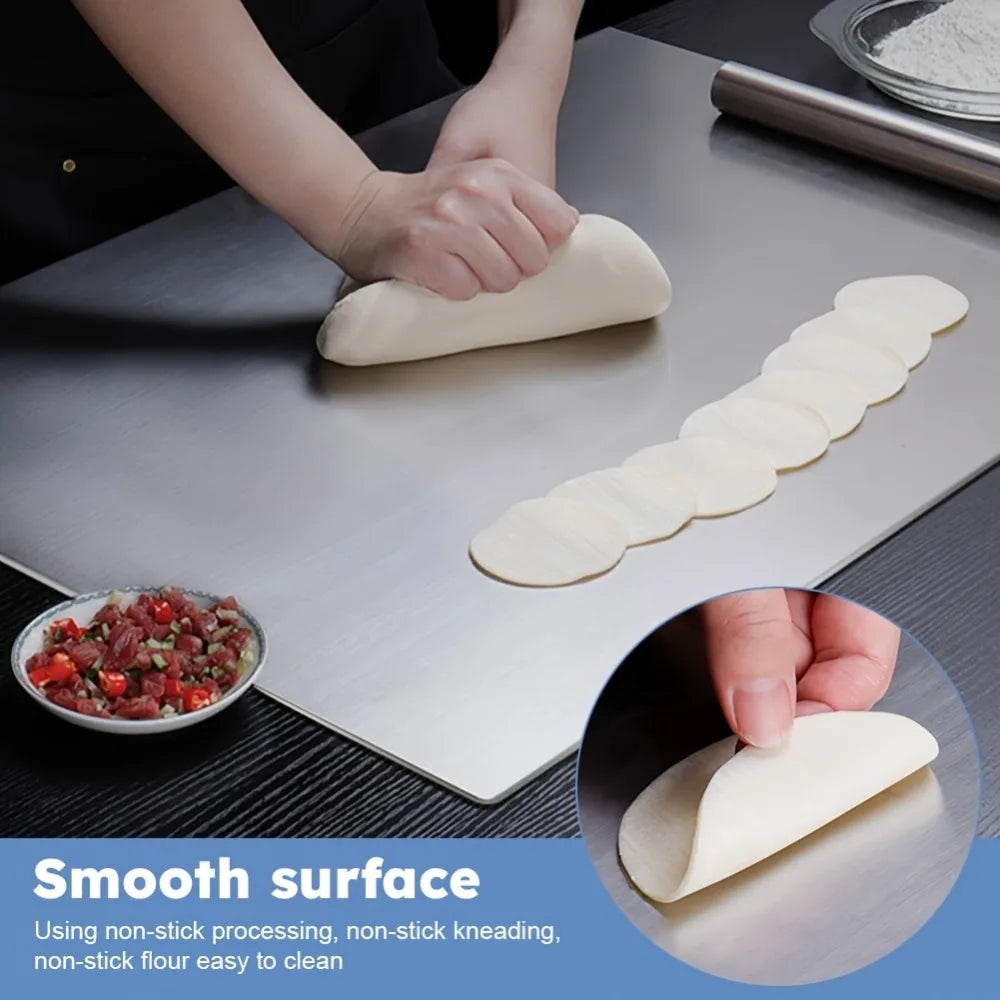 Large Stainless Steel Pastry Board – Non-Slip Baking Mat Pastry Board Nixie