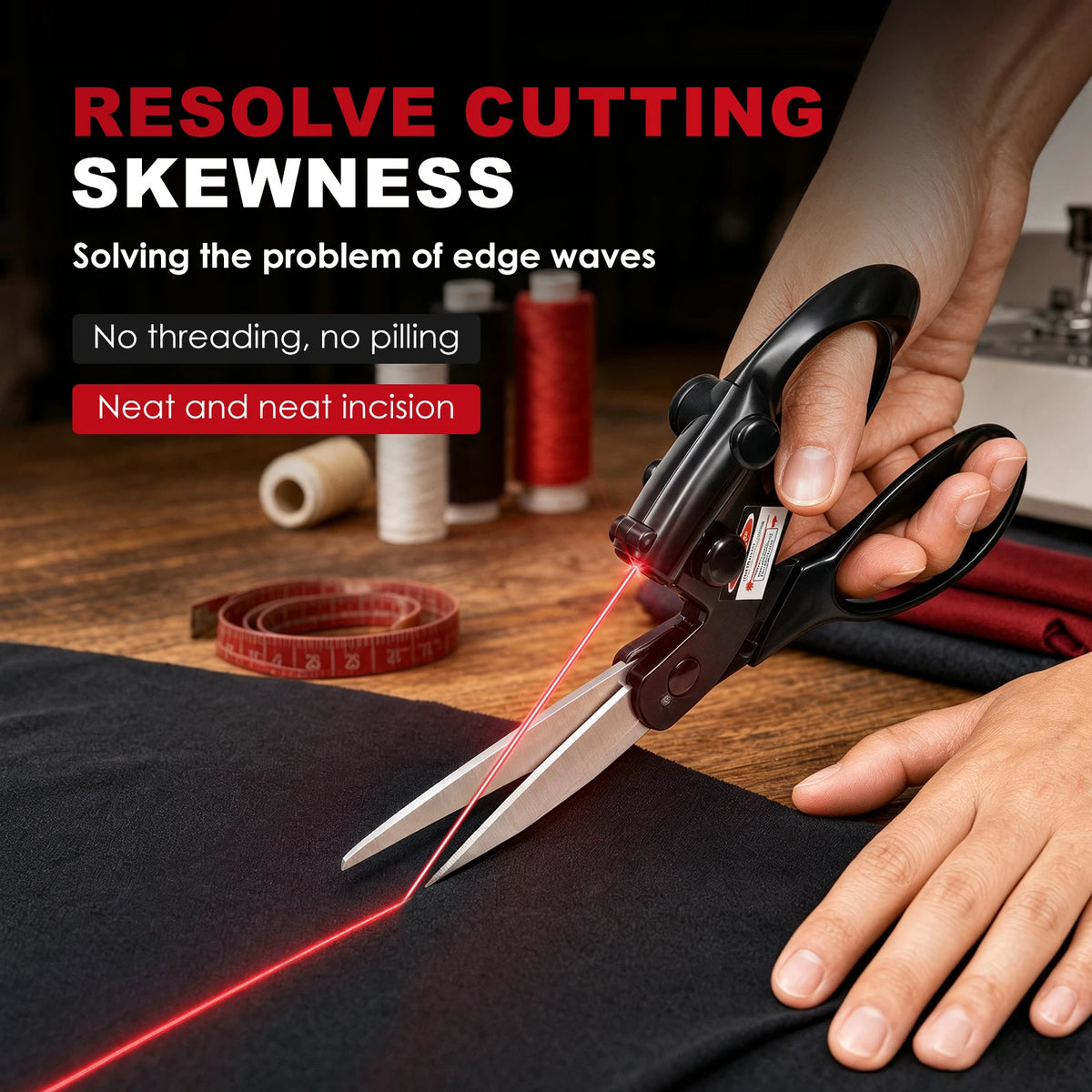 Laser Guided Scissors for Fabric, Sewing & Crafts | Toorise