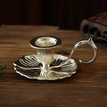 Retro Teacup Metal Chamberstick Candle Holder with Handle Chamberstick Candle Holder Nixie A2