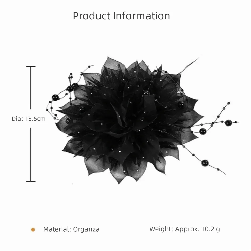 3D Organza Pearl Flower Patch – Handmade DIY Sewing Decal Embroidery Flower Patch Nixie