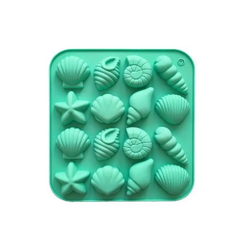 16-Cavity Seashell Silicone Mold – Chocolate, Candy & Baking