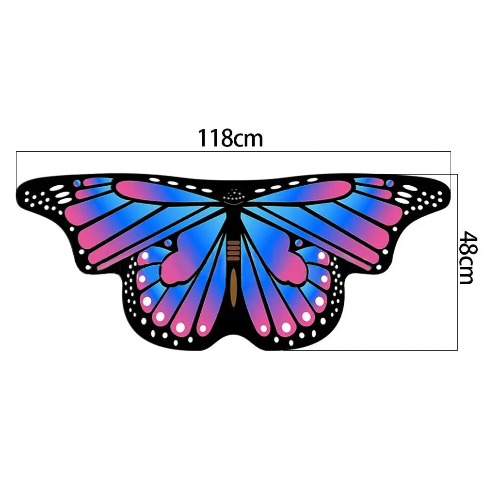 Chiffon Butterfly Wings Cape Shawl – Kids Costume & Party Prop Butterfly Costume Cape Nixie