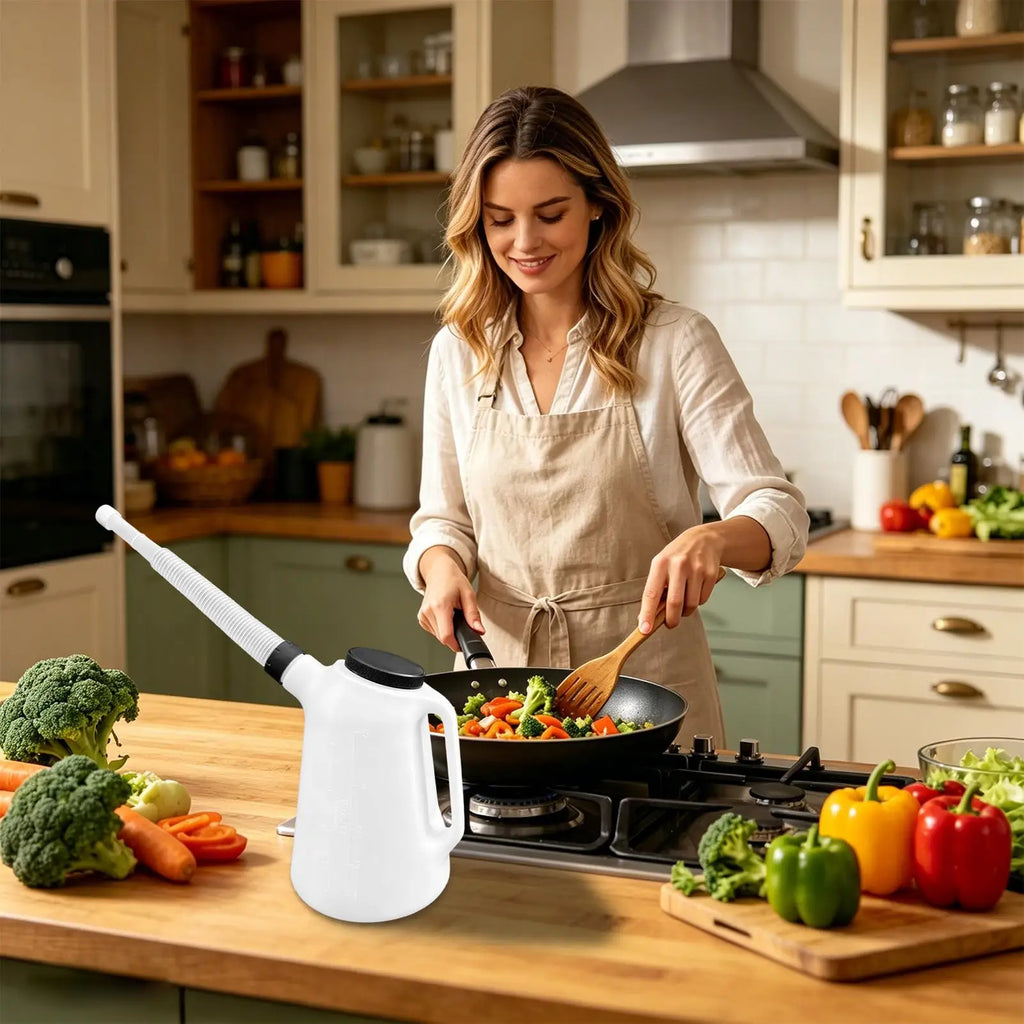 5L Leak-Proof Oil Fill Jug with Spout & Lid | Motor Oil Container Oil Fill Jug Nixie
