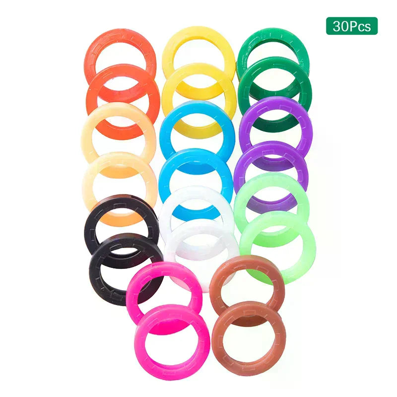30pcs Silicone Key Covers – Colourful Elastic Rubber Key Caps Silicone Key Caps Nixie
