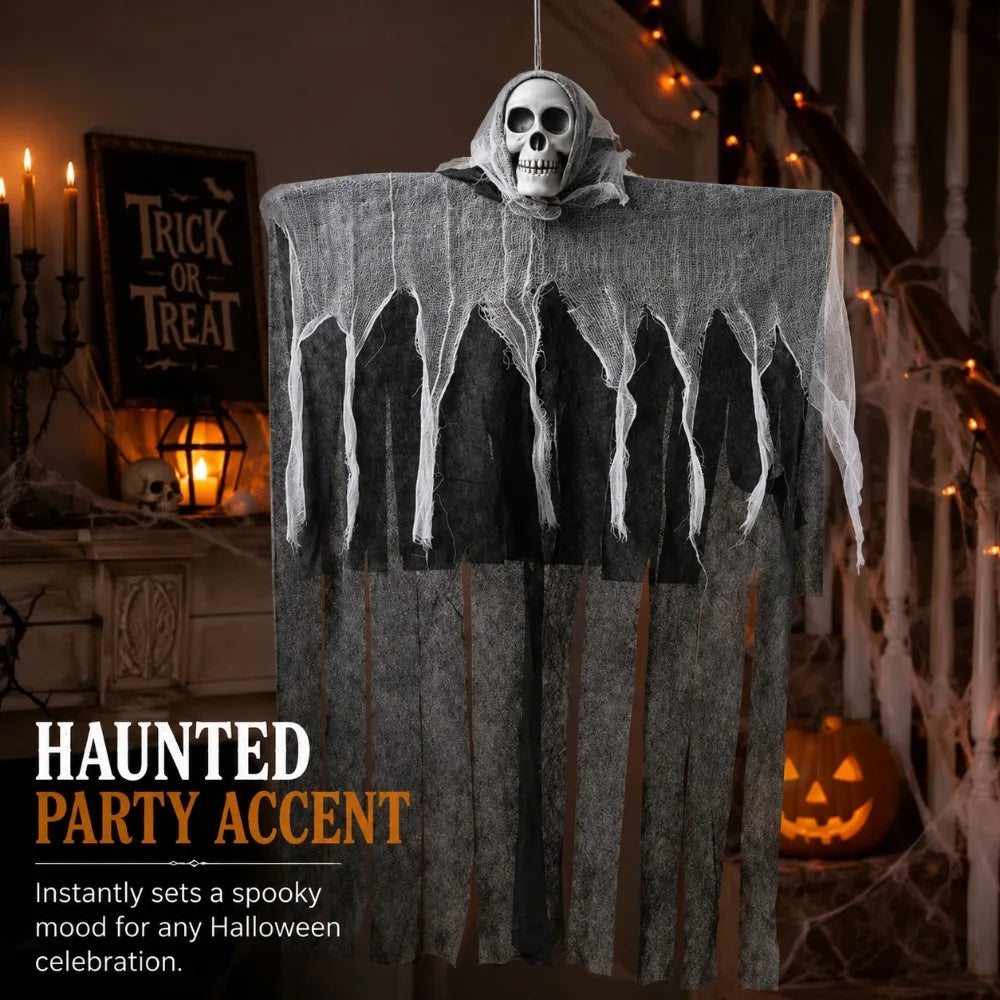 Spooky Skull Halloween Hanging Decoration – Ghost Skeleton Ornament Halloween Hanging Decoration Nixie