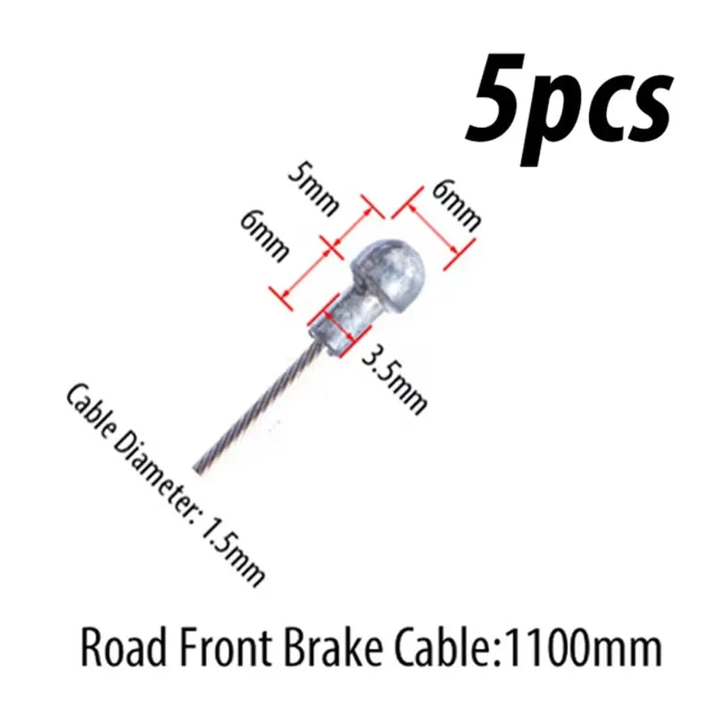 Stainless Steel MTB Bike Brake & Shift Inner Cable 2100mm Bike Brake Cable Nixie 5pc Road Front Brake