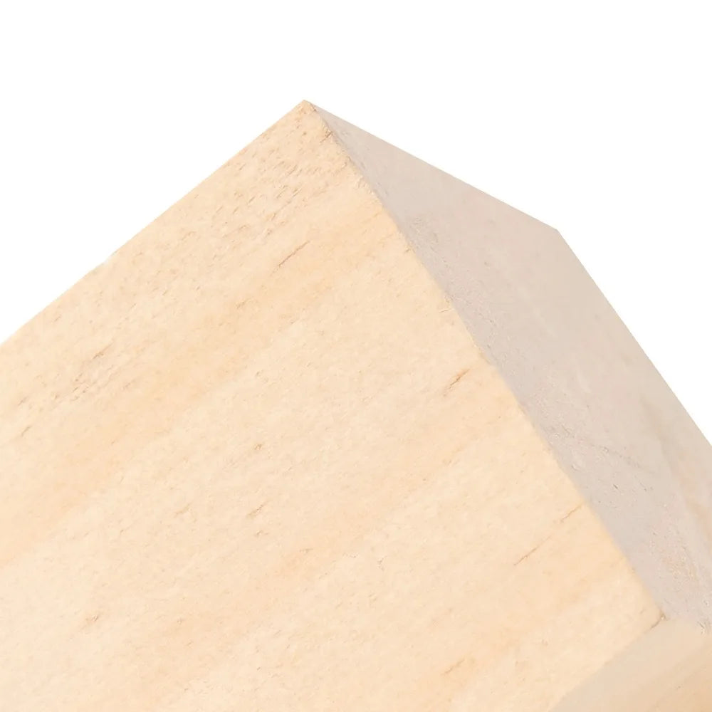 12PCS Unfinished Pine Wood Blocks – Smooth Square Craft Cubes Wood Craft Blocks Nixie