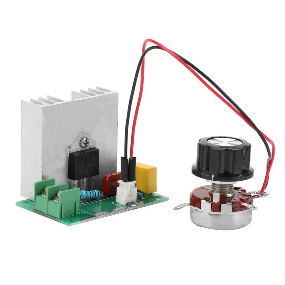 AC 0-220V 4000W Motor Speed Controller 40A SCR FR-4 Board Motor Speed Controller Nixie Beige