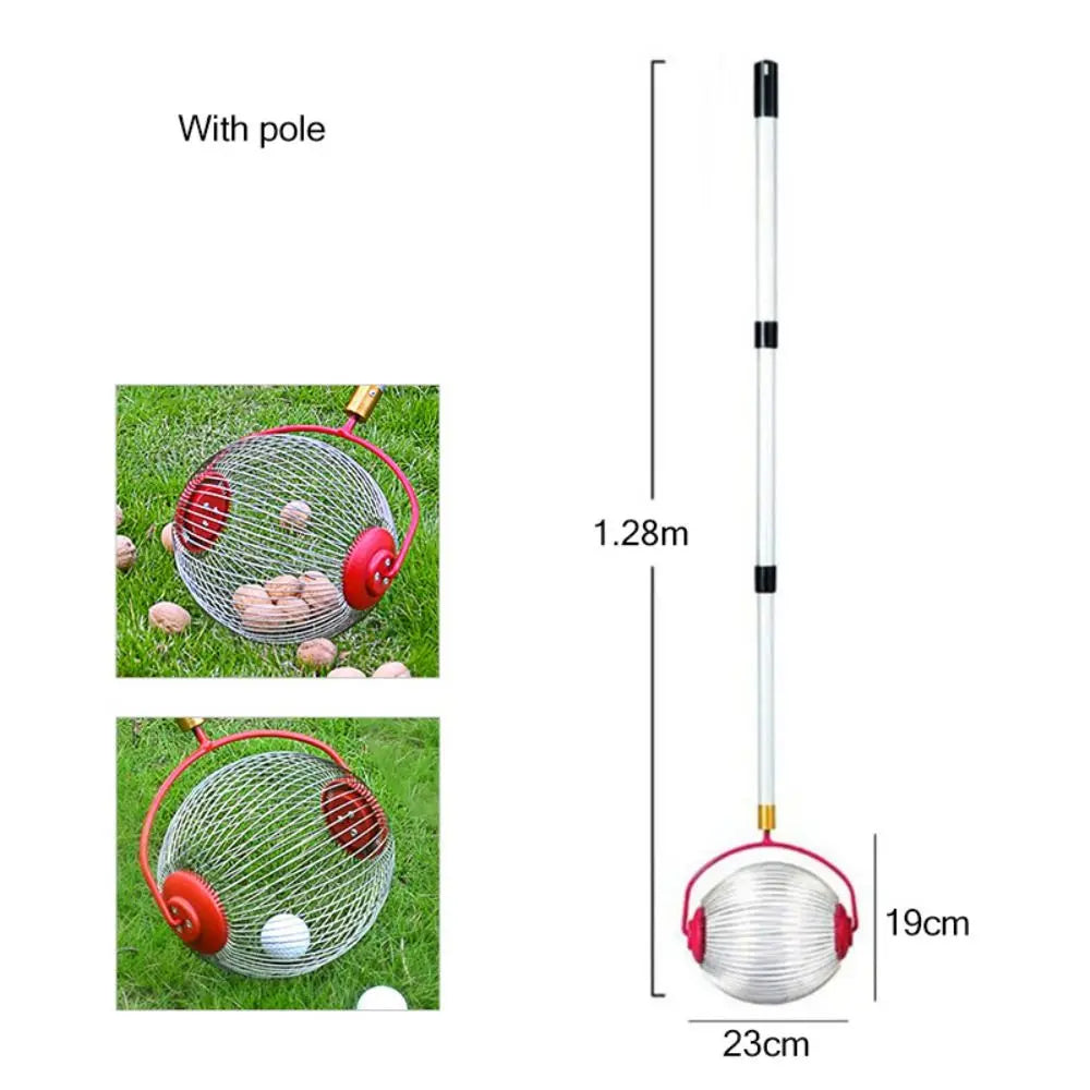Telescoping Nut Harvester & Ball Collector – Adjustable Pole Nut Harvester Tool Nixie Small Ball Set