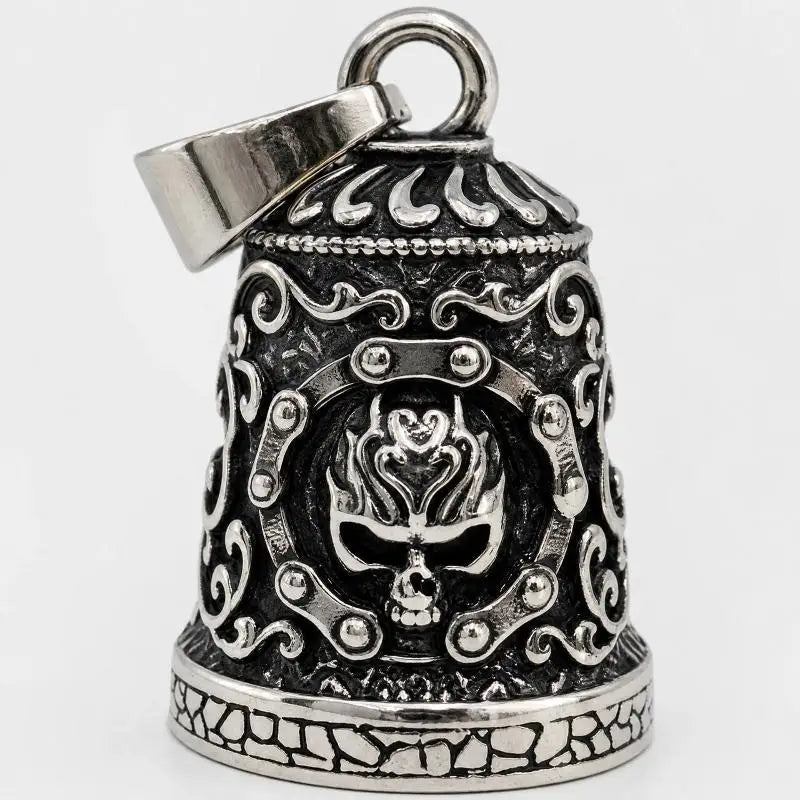 Skull Rider Bell – Antique Zinc Alloy Motorcycle Charm Pendant Motorcycle Charm Bell Nixie