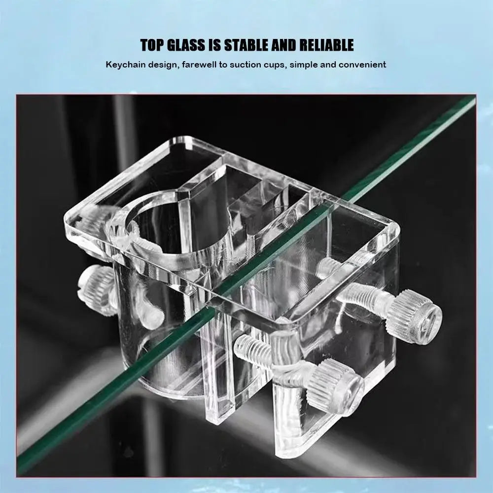 Acrylic Aquarium Pipe Clip Holder – Fits Tubes Up to 20mm