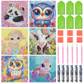 6-Pack Diamond Painting Kits for Kids – Cute Animal Gem Art Diamond Painting Kit Nixie Style C