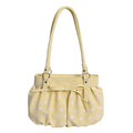 Polka Dot PU Leather Shoulder Tote Bag – Large Capacity Women Shoulder Tote Bag Nixie Yellow