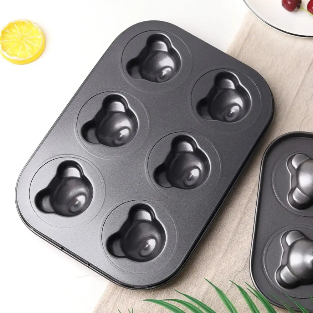Bear Shaped Muffin Pan – Non-Stick Carbon Steel Cake Mold Cake Baking Mold Nixie