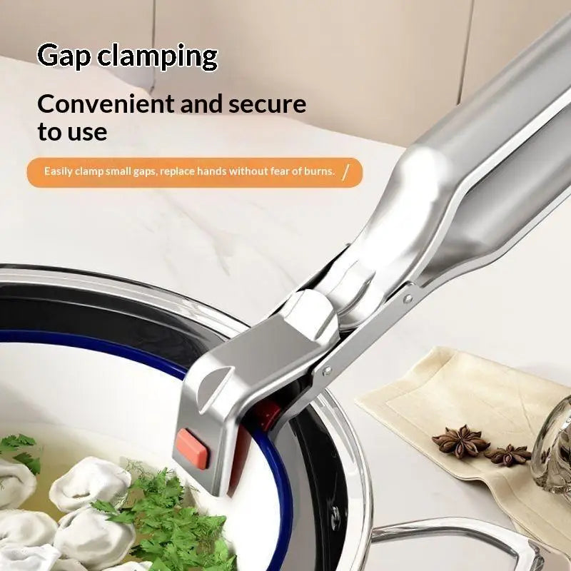 Stainless Steel Bowl & Pot Gripper – Anti-Scald Kitchen Tool