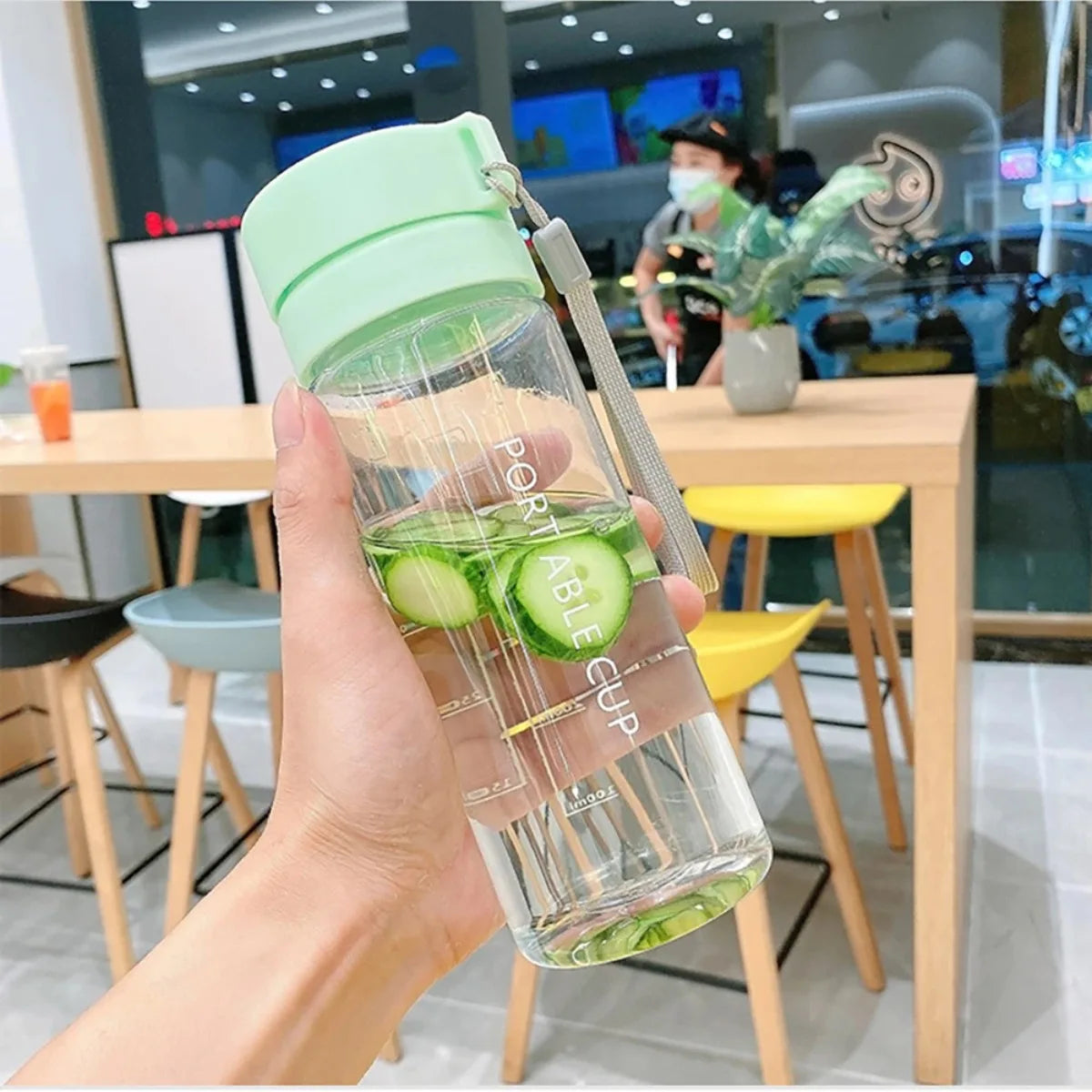 FEB.WIND 800ml Sports Water Bottle with Carry Rope – BPA-Free Sports Water Bottle Nixie