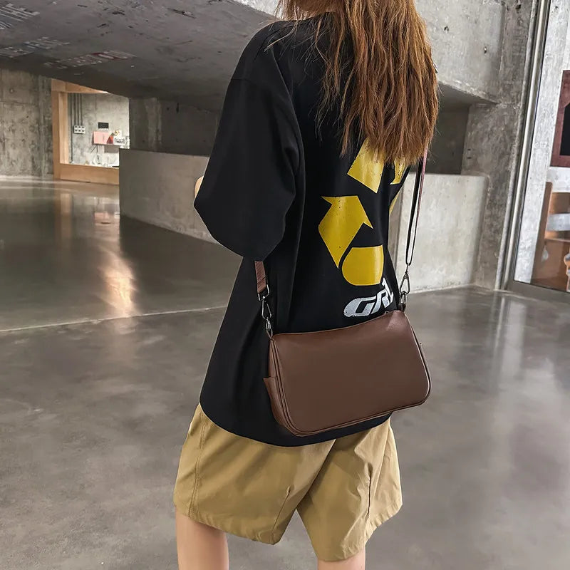 Retro Pillow Crossbody Bag | Unisex Patent Leather Shoulder Bag Crossbody Shoulder Bag Nixie