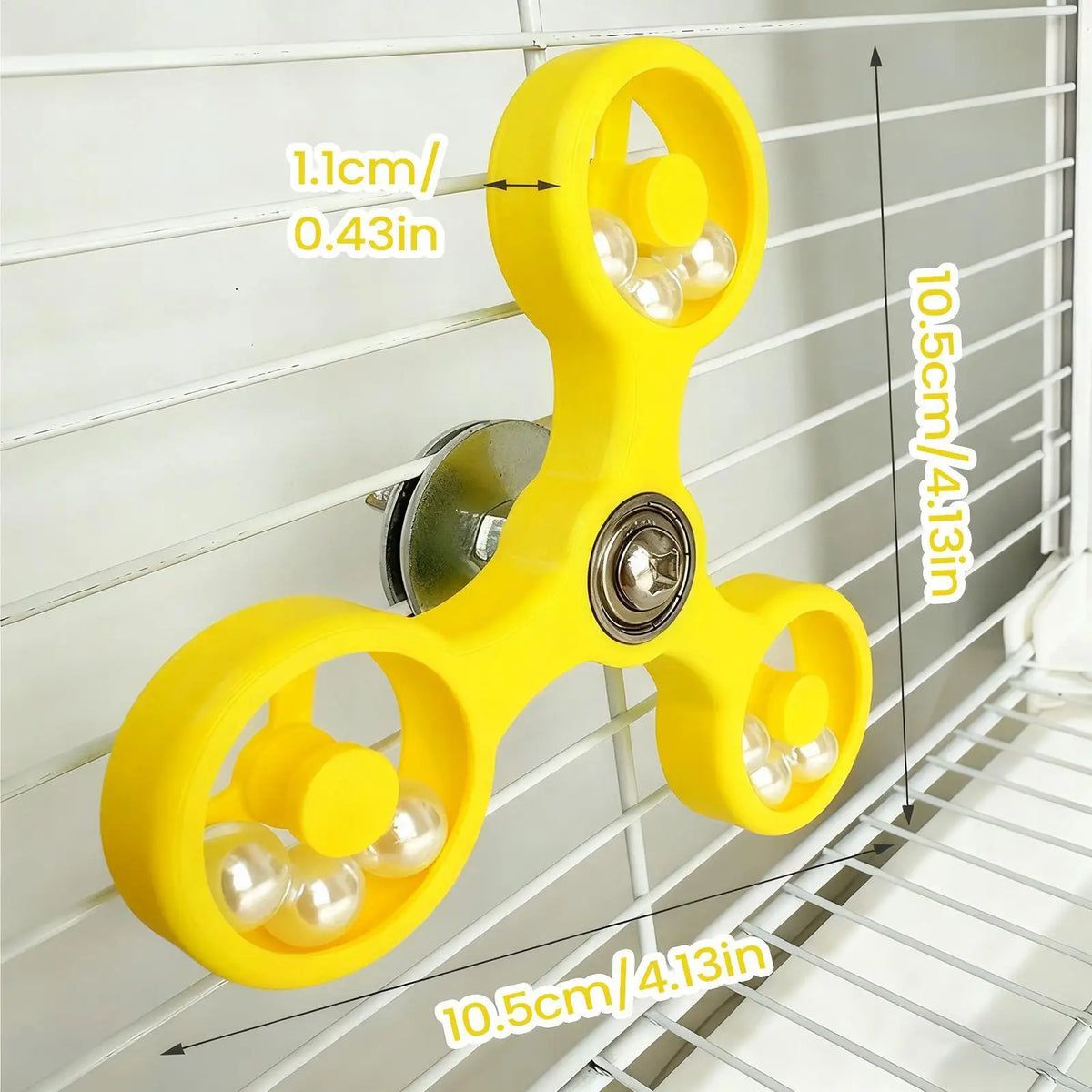 Parrot Spinner Windmill Chew Toy – Birdcage Enrichment Accessory Bird Chew Toy Nixie