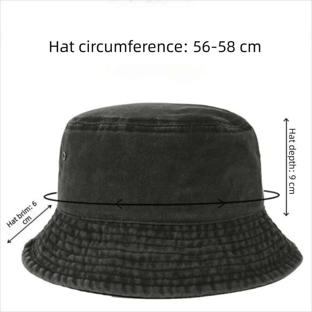 Washed Denim Bucket Hat – Casual Fisherman Cap for Women Bucket Hat Nixie