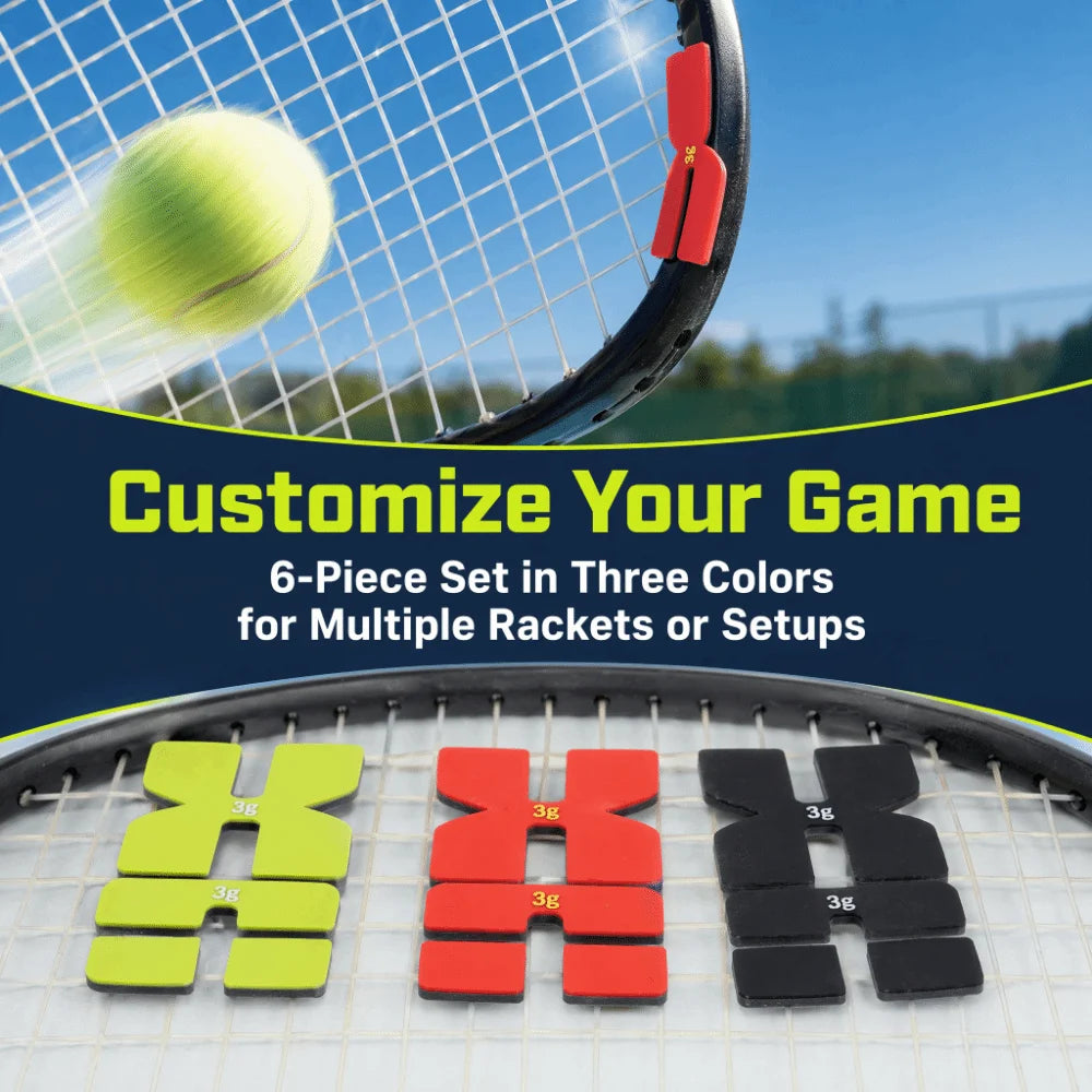 6PCS Silicone Tennis Racket Weight Balance Strips – H Shape Racket Weight Strips Nixie