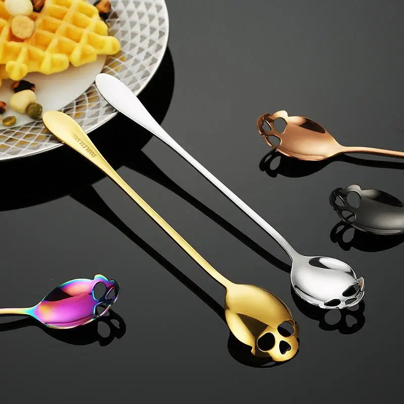 Skull Stainless Steel Spoon – Coffee, Dessert & Bar Stirrer