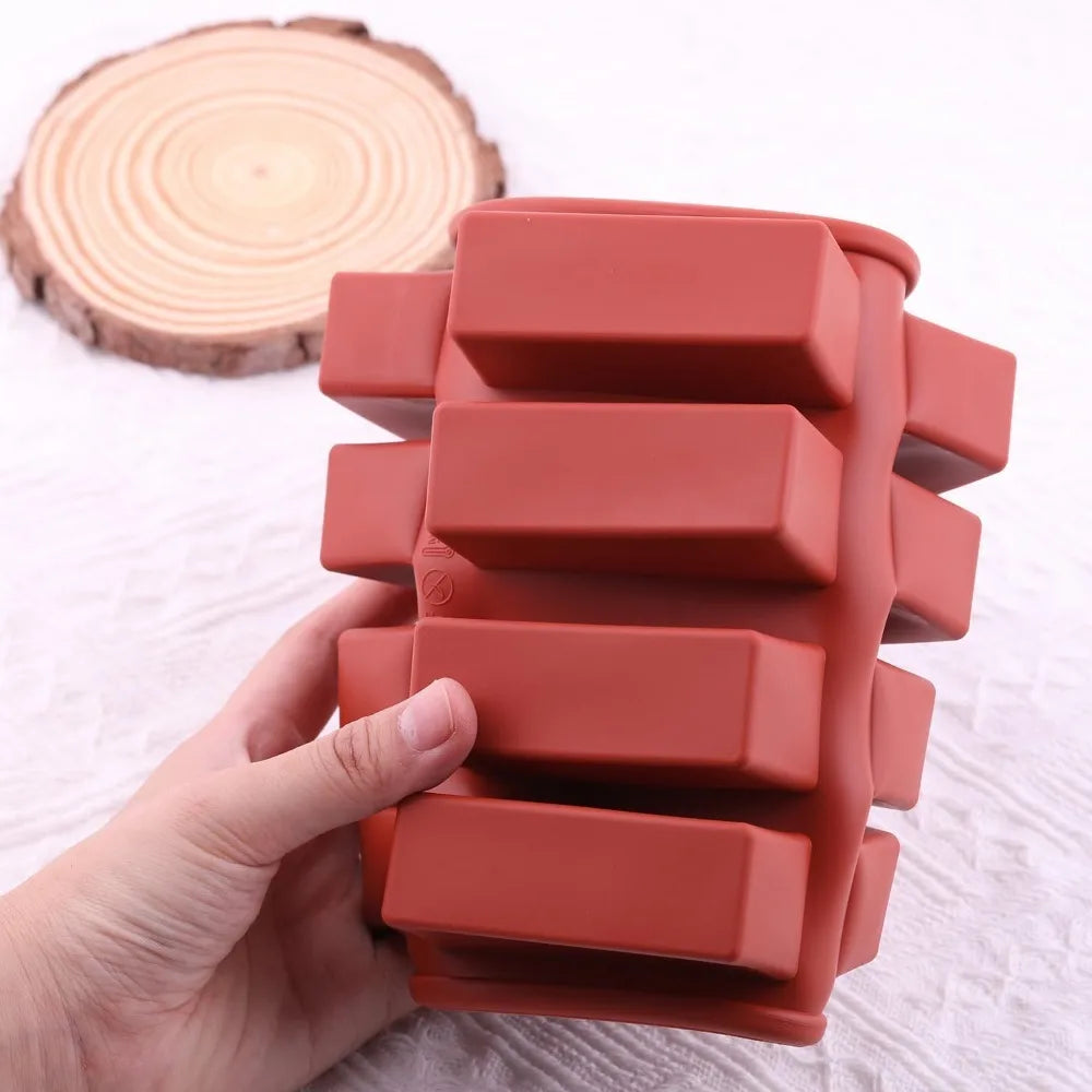 12-Cavity Silicone Cake Mold for Chocolate Bars & Brownies Silicone Baking Mold Nixie