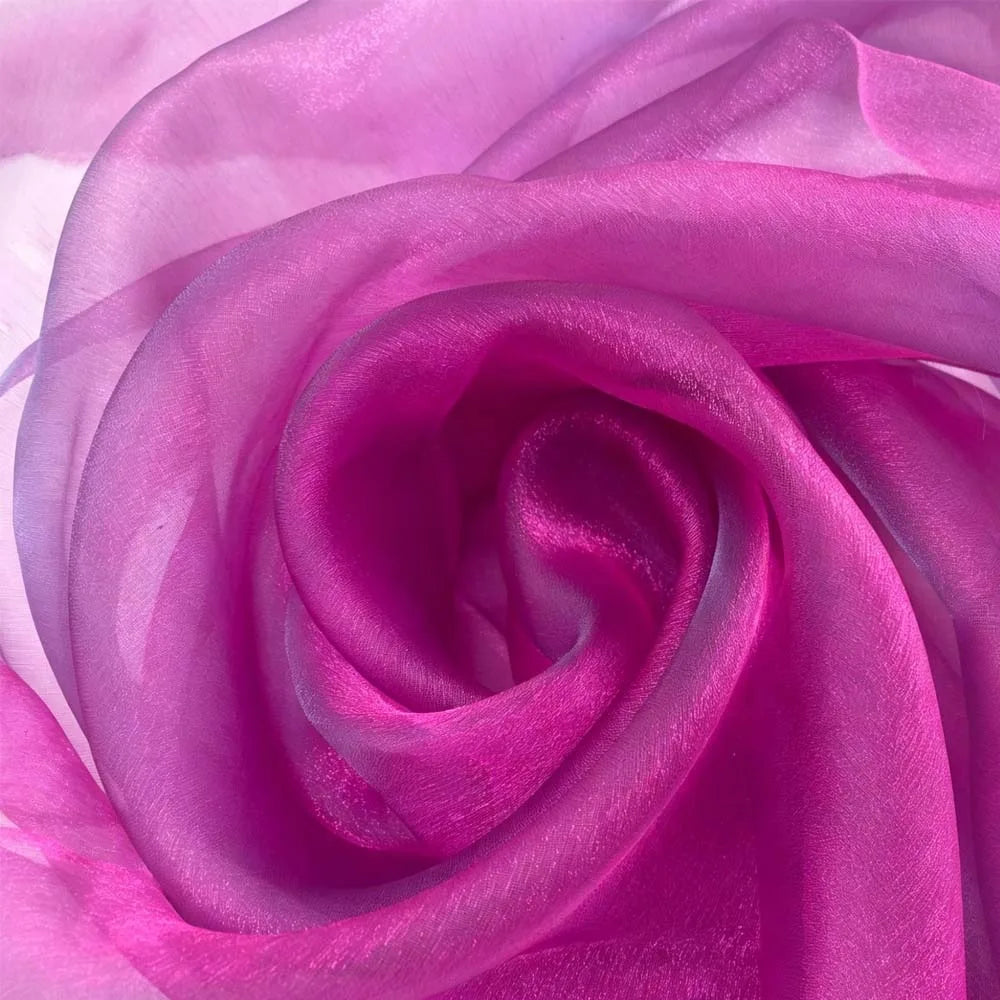 Two-Tone Gradient Organza Laser Fabric 150x100cm Polyester