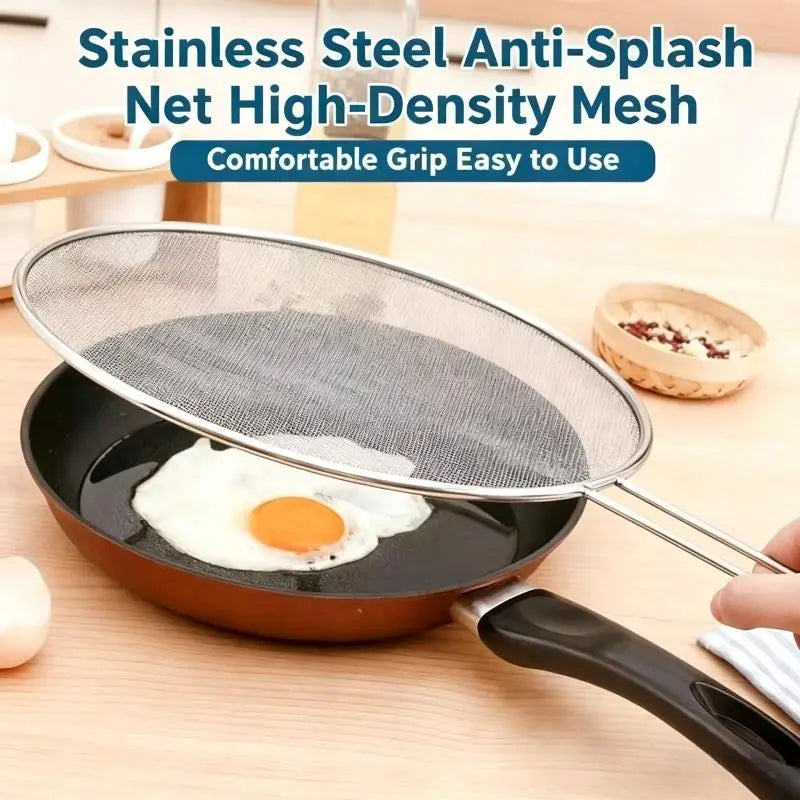 Stainless Steel Splatter Guard 13" Grease Shield for Frying Pan Splatter Guard Screen Nixie